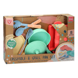 Playgo frying pan and grill pan play set - 8 pieces.