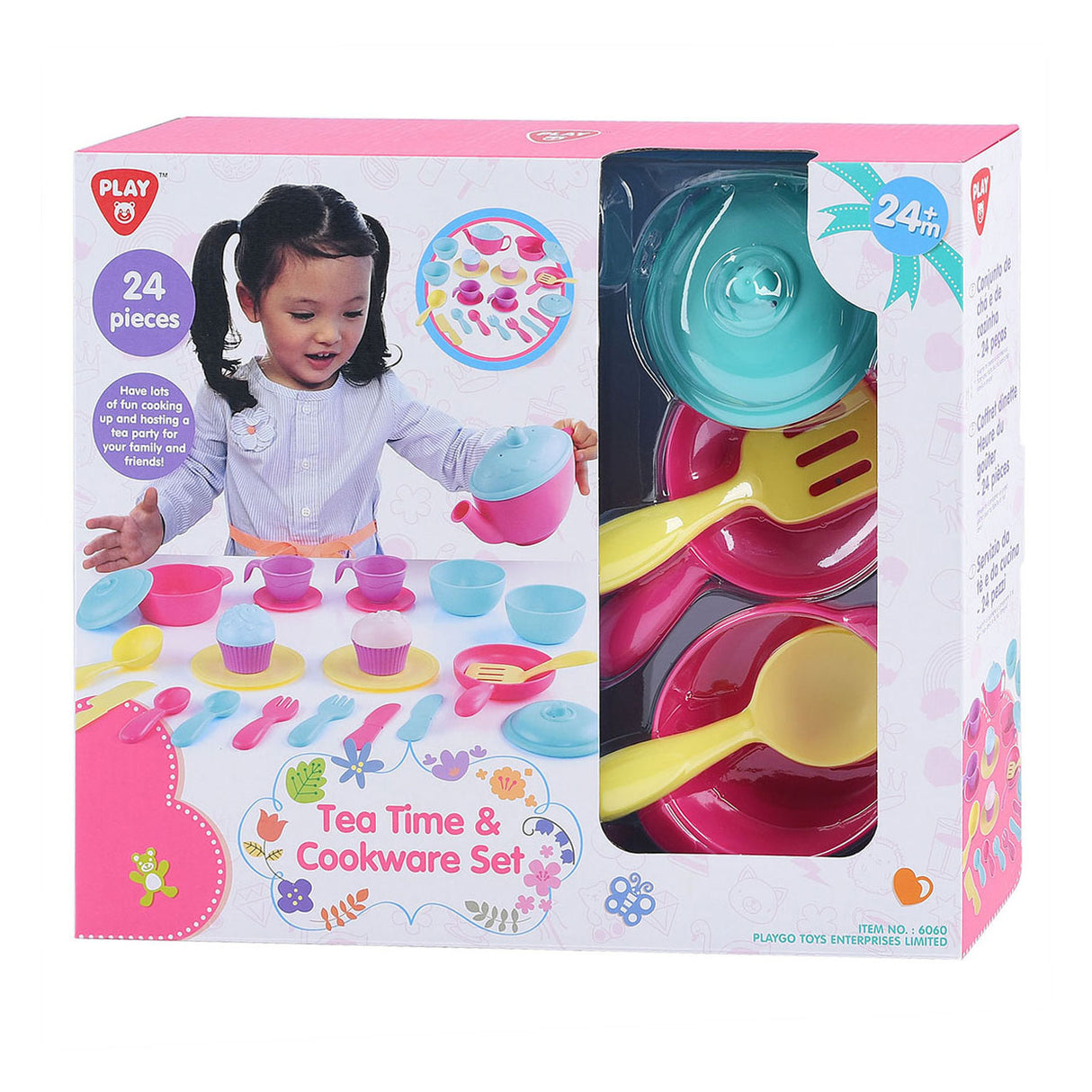 Play tea set and cooking accessories, 24dlg.