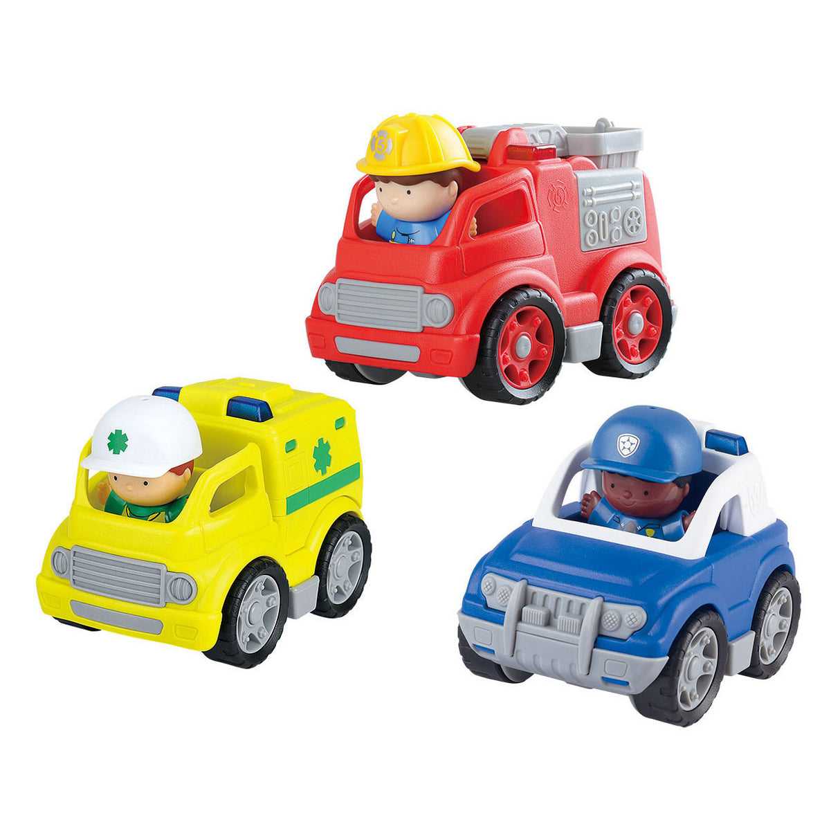 Spil Emergency Service -køretøjer med figurer Play Set, 6dlg.