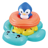 Spill Bath Toy Stack og flytende marine dyr, 4dlg.