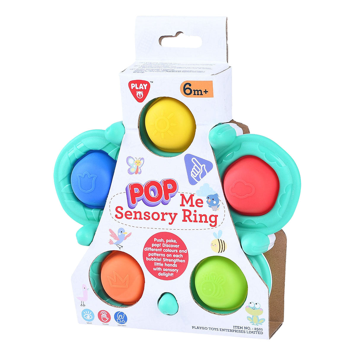 Jouez à Baby Sensory Ring avec des balles, 6dlg.