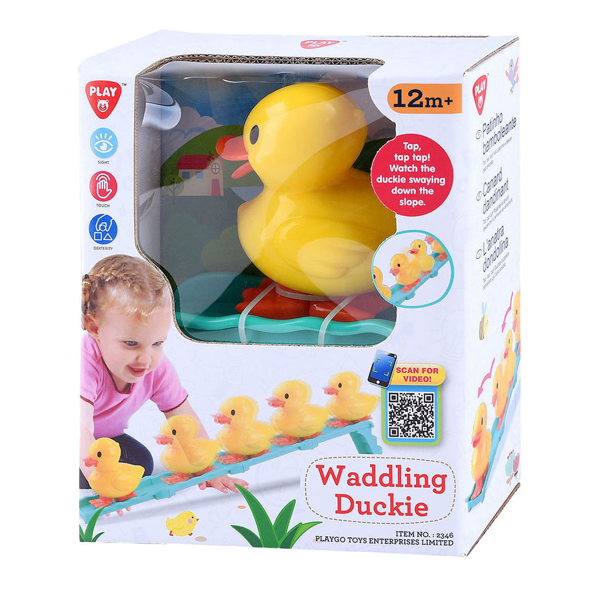 Play waddling duck of the slope play set