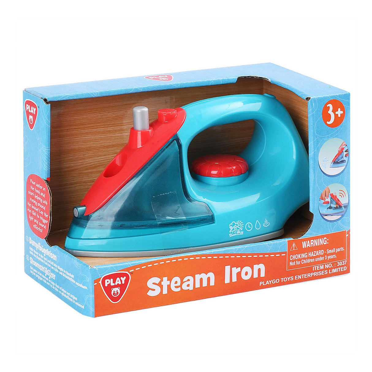 Play toy iron with steam function