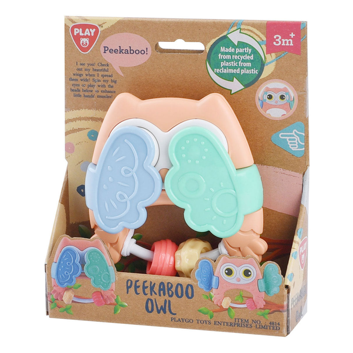 Play peekaboo owl gripping