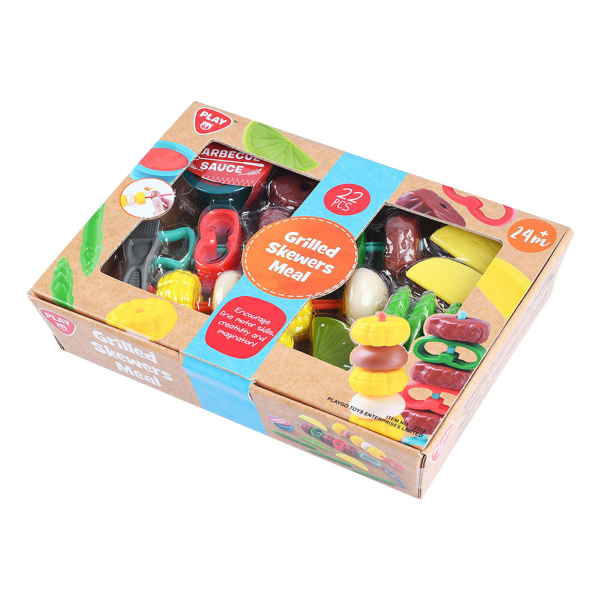 Play toy food grilled skewers play set, 22dlg.