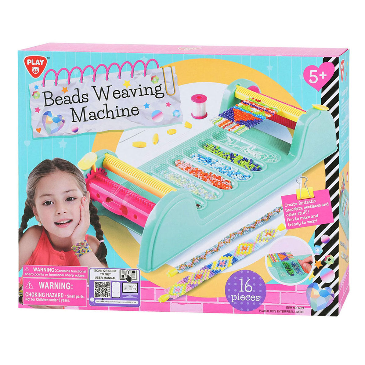 Play Maak je eigen Armbanden Weefmachine Set, 16dlg.