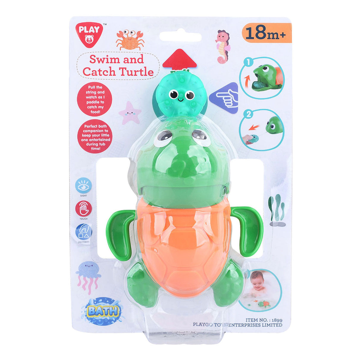 Juega los juguetes para el baño y la tortuga de natación, 2dlg.