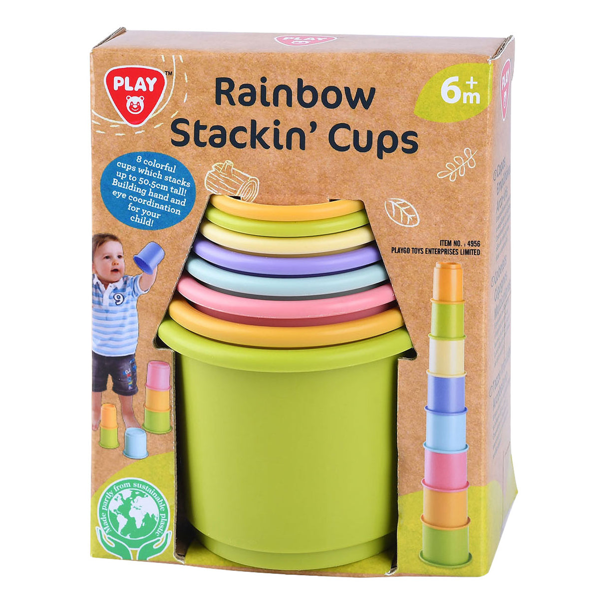 Play stacking blocks color, 8dlg.