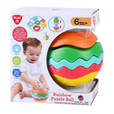 Bola quebra-cabeça arco-íris Playgo - 6 peças.