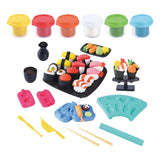 Playgo Sushi Clay Set - 6 Lehm Dëppen