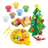 Playgo Chrëschtbeem Lehm Set - 6 Lehmdëppen