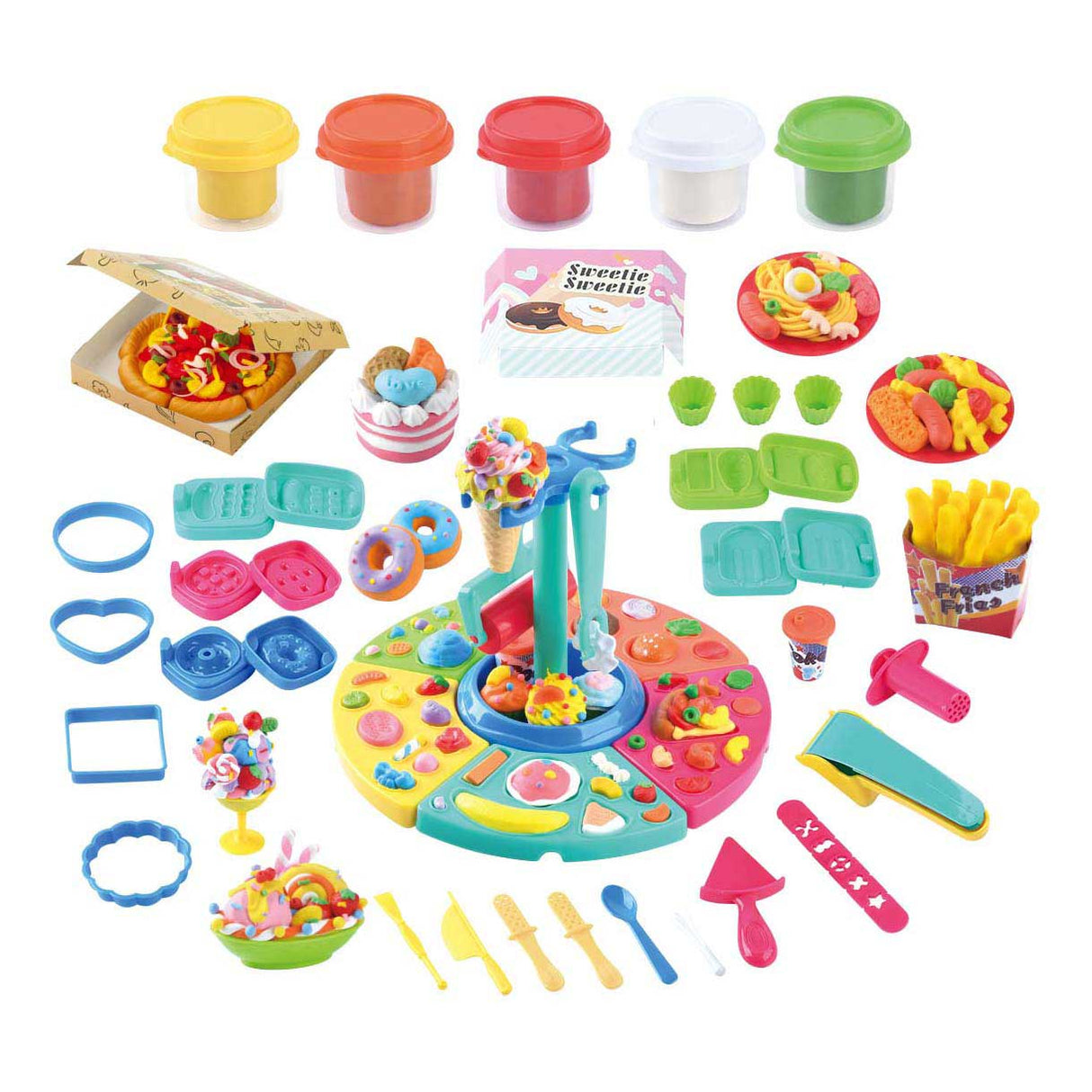 Playgo luxury eating clay set - 5 clay pots