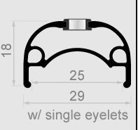 Rodi Velg Ryot 27,5 584 X 25C Aluminium 32 hålskiv svart