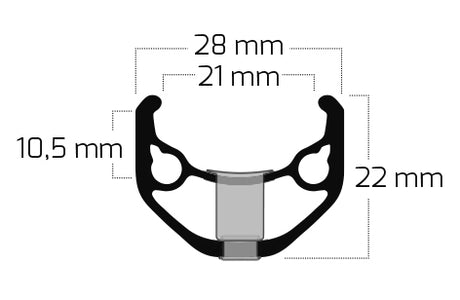 Ryde Velg ZAC 421 28 29 622*21C aluminium 36 gaats 14G zwart geslepen