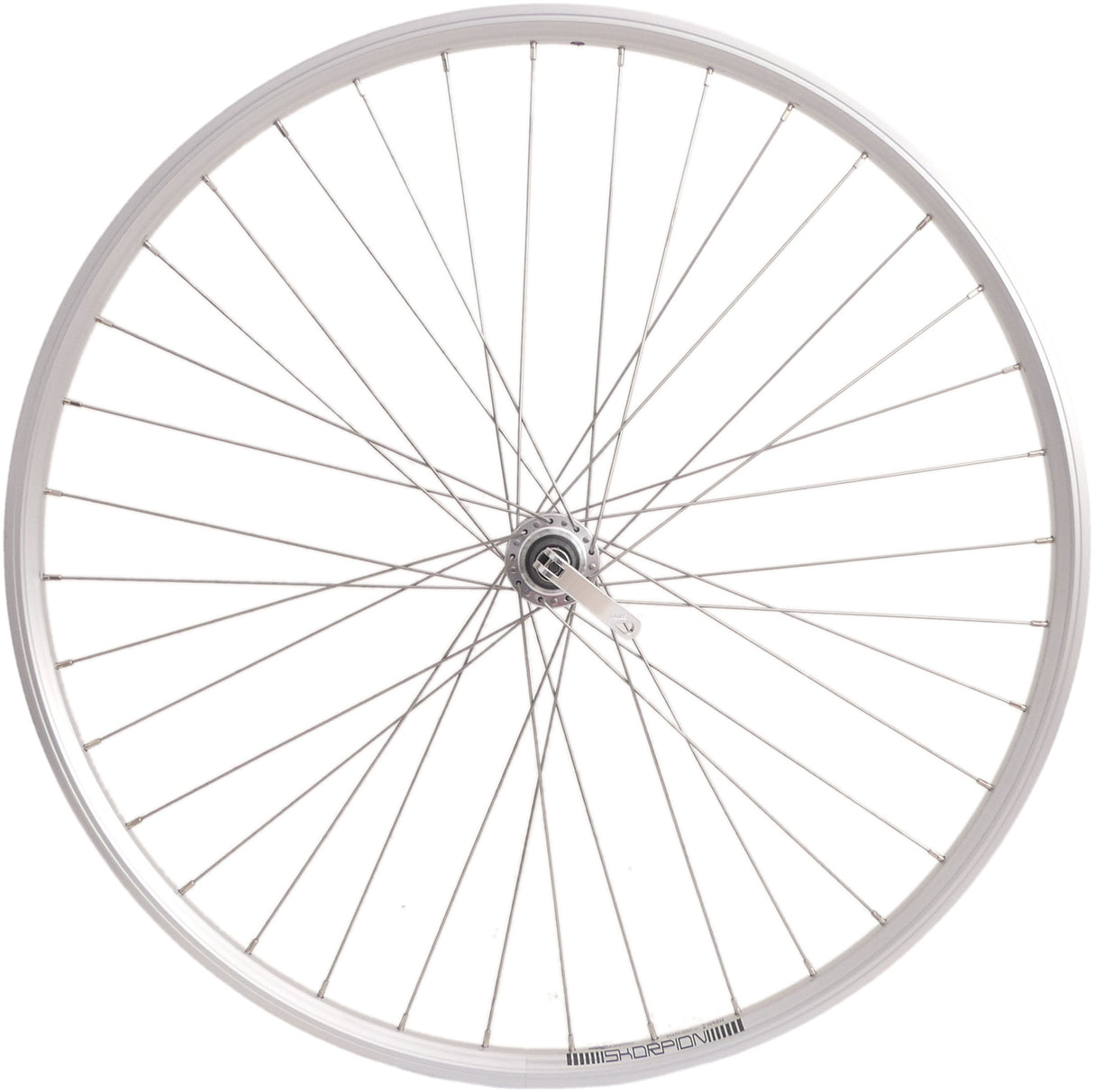 Rodi hënneschter Rad 28 Inch 622x19 Skorpioun 36 Läch Fm32 8 9 Speed ​​Hub + QR Silver