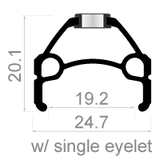 Rodi Velg Skorpion 26 559 x 19C 36 Hull Spaak 14 Black