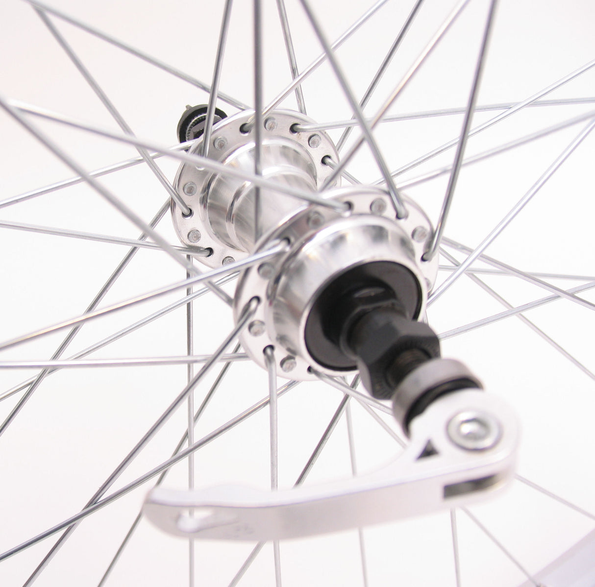 Rear wheel 28 622*21 Parallex rim freewheel hub with quick -tensioner silver