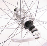 Bakhjul 28 622*21 Parallex Rim Freewheel Hub med snabb -Tensioner Silver