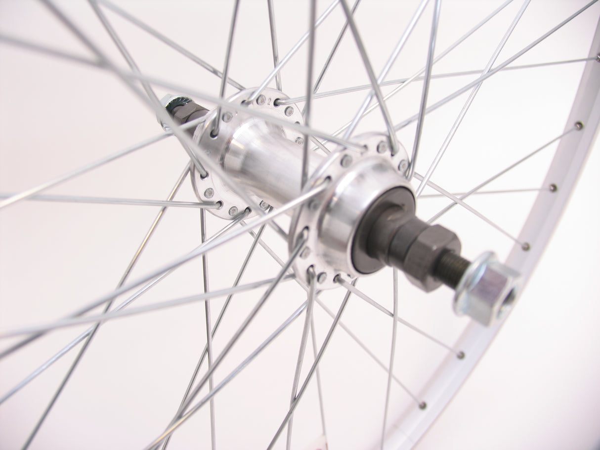 Rear wheel 28 x 1 4 ZAC19 Freewheel solid silver