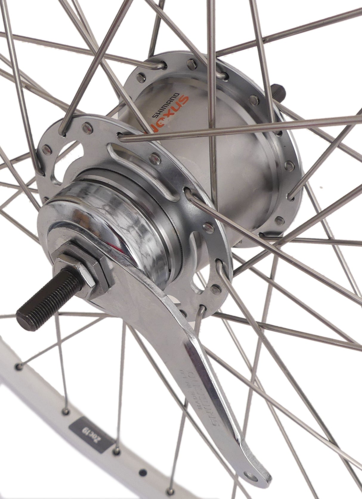 Ruota posteriore Shimano 28 622 X 19C ZAC19 BRIM con nexus 7 freno mozzo d'argento