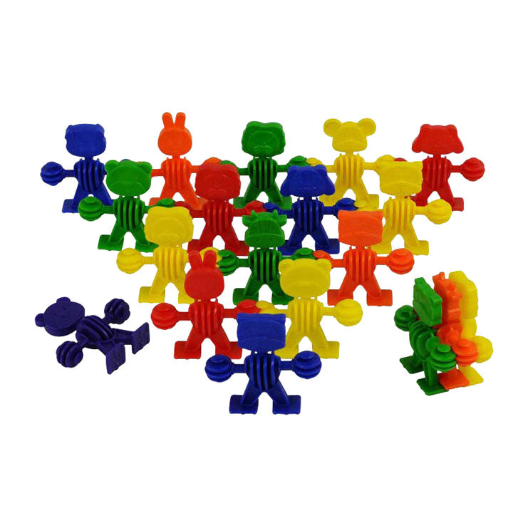 Colored construction animals - 96 pcs.