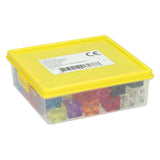 Transparent connecting blocks - 75 pcs. in storage box