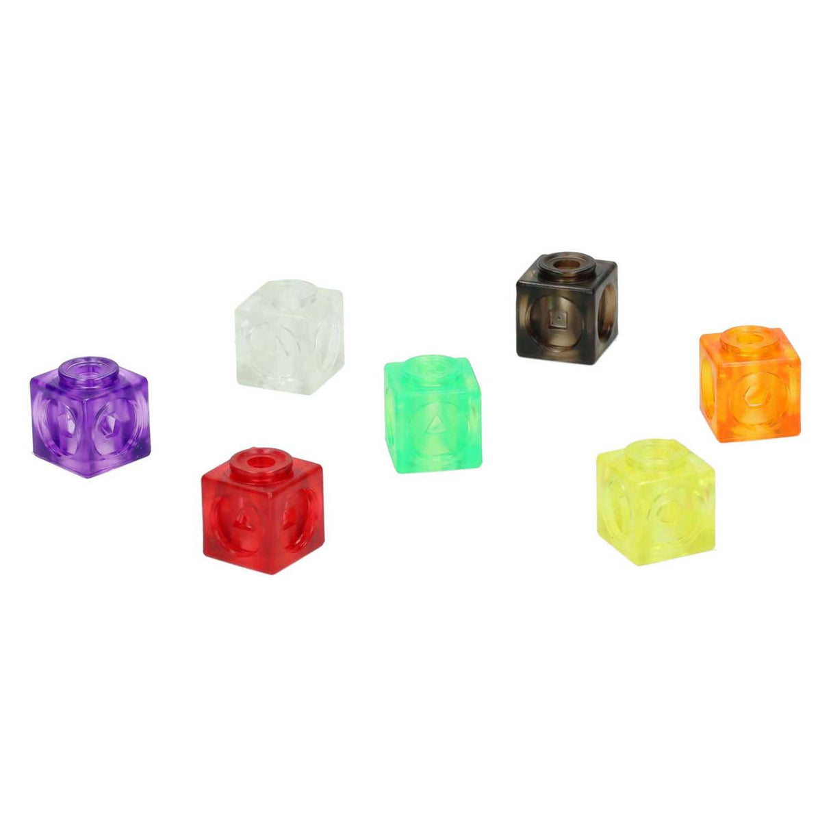 Transparent connecting blocks - 75 pcs. in storage box