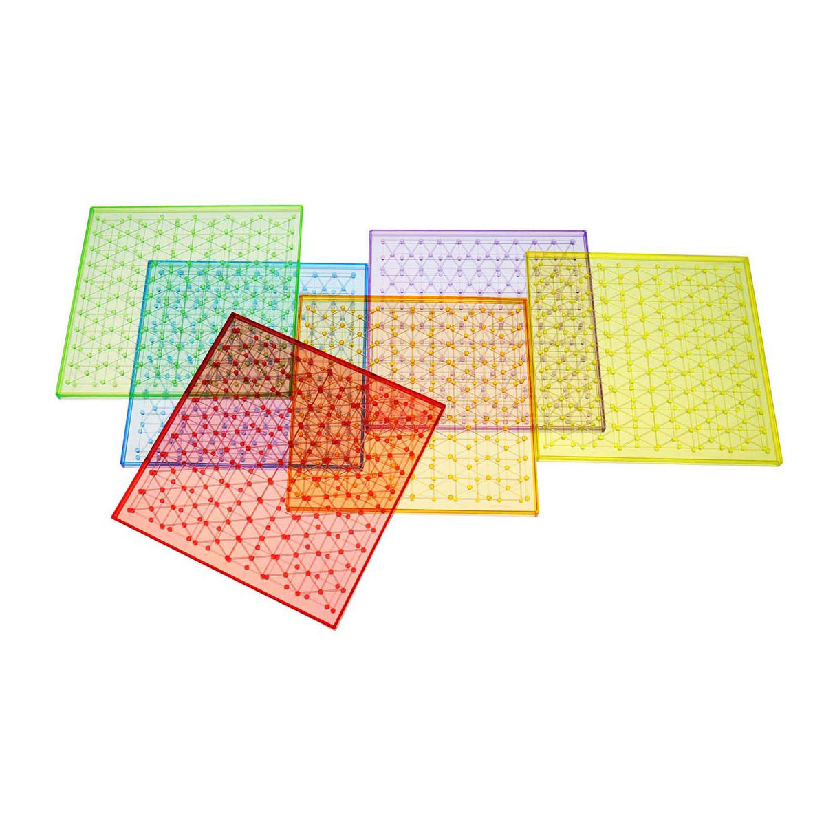 Transparant geometrisch bord - 6st.