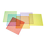 Transparant geometrisch bord - 6st.