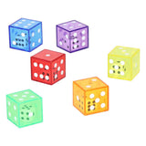 Transparent double dice 2in1 - 6pcs.