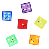 Transparent double dice 2in1 - 6pcs.