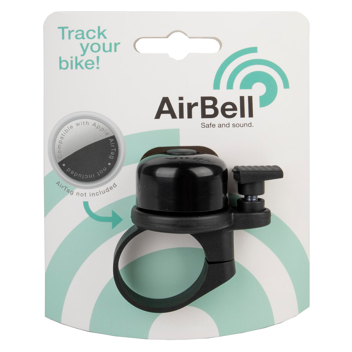 Cloche de vélo avec support de saut Ø31,8 mm noir