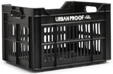 UrbanProof Fietskrat Recycled 30 liter polypropyleen zwart