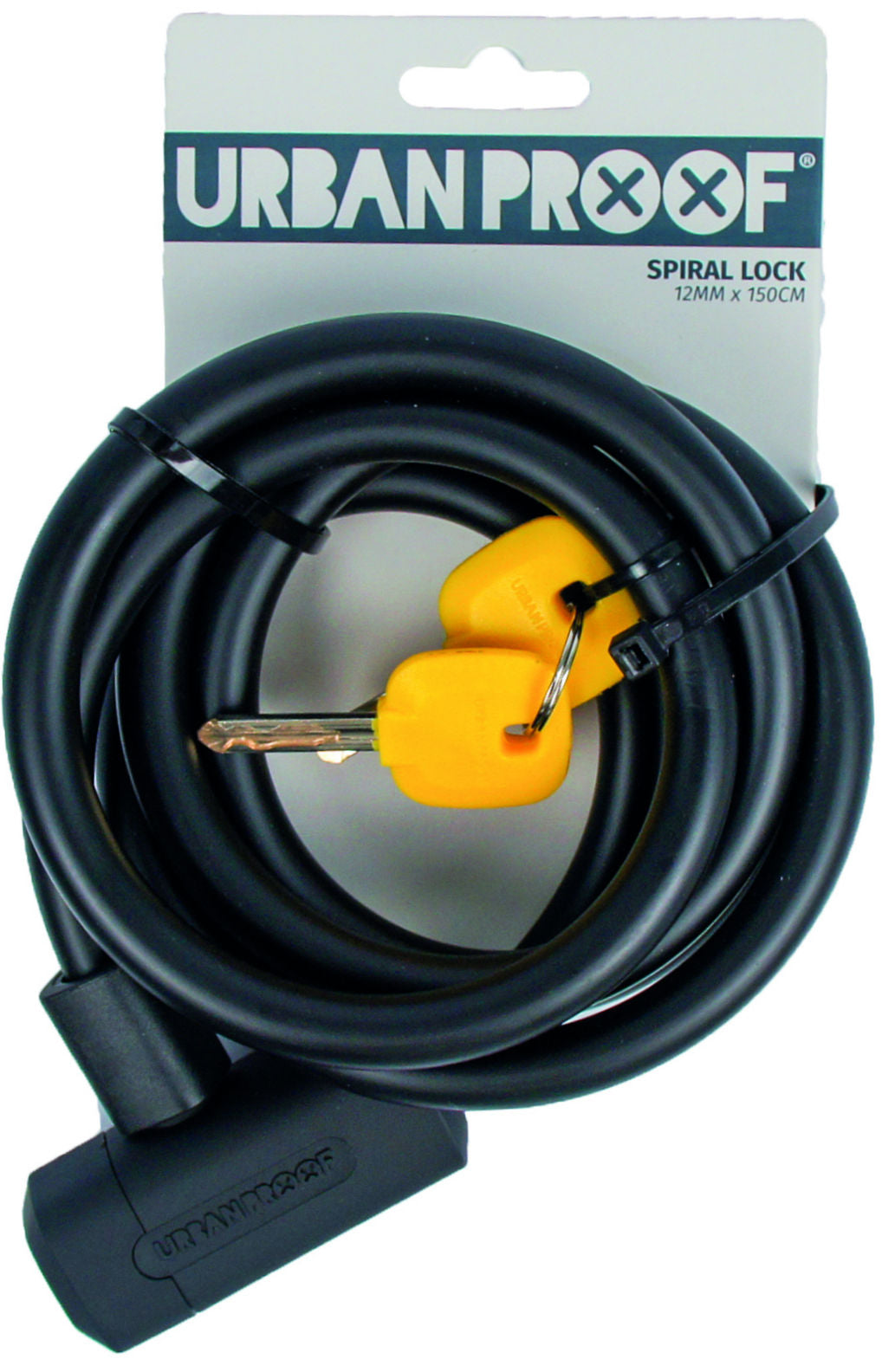 Urbanproof Spiral Lock 12mm * 150cm schwaarz