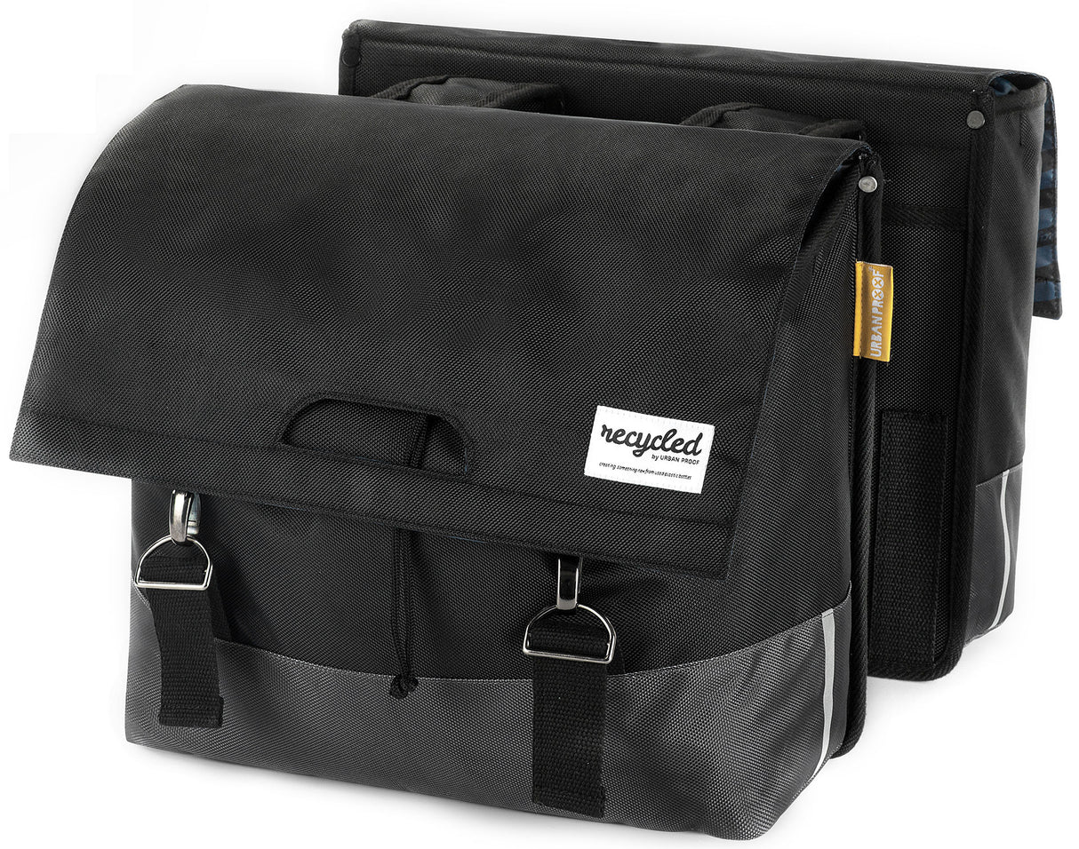 Urban Proof Double Bicycle Bag 55L Black Grey - Återvunnet RPET