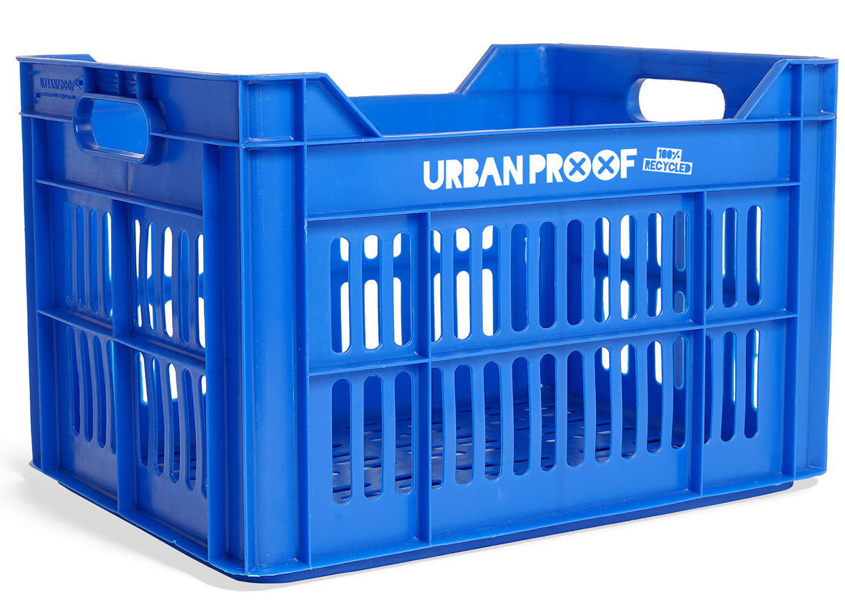 Urban Proof Bicycle Crate återvunnen plast 30L King Blue 40x30x25 cm