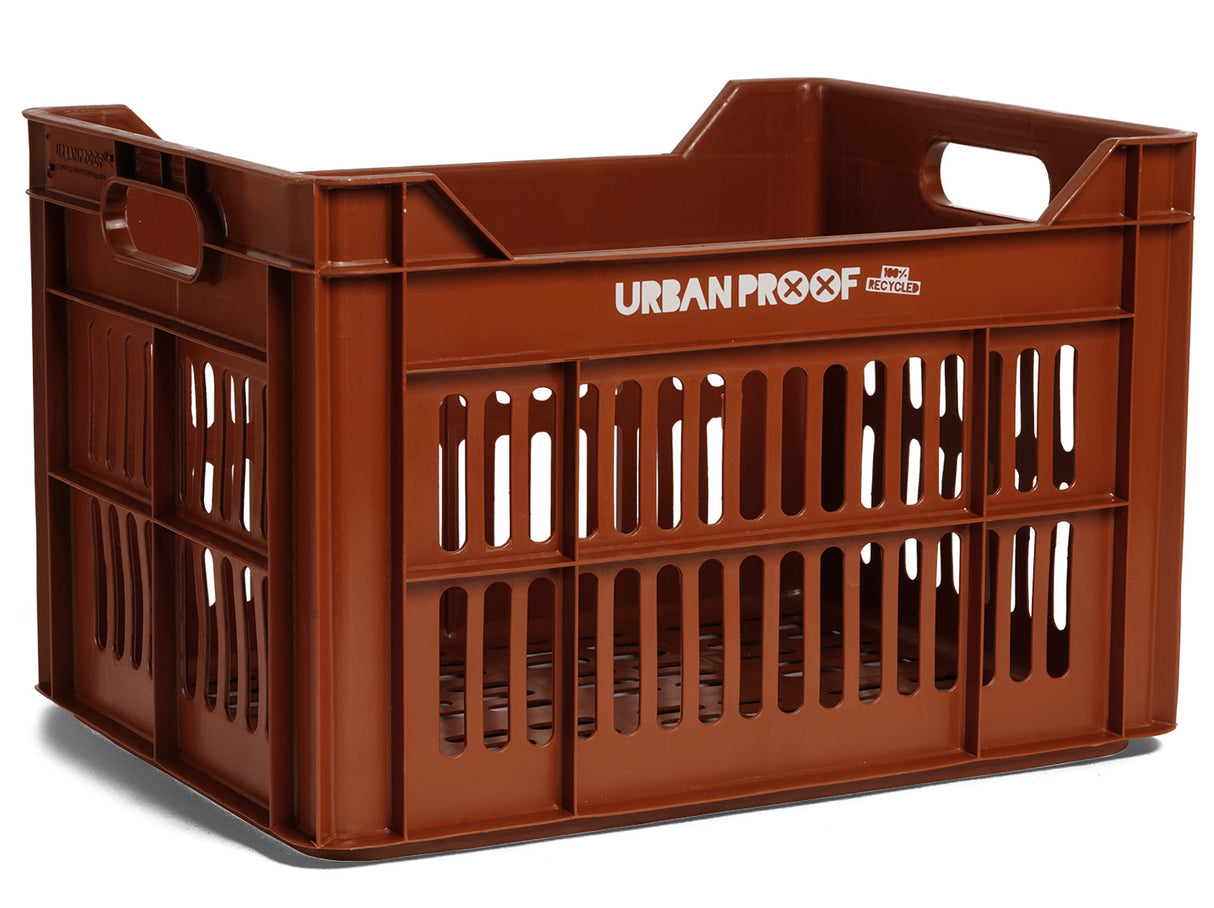 UrbanProof Urban proof fietskrat recycled kunststof 30l toffee bruin 40x30x25 cm