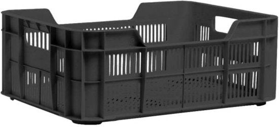 Urban proof bicycle crate plastic | Recycled Polypropene | Black |