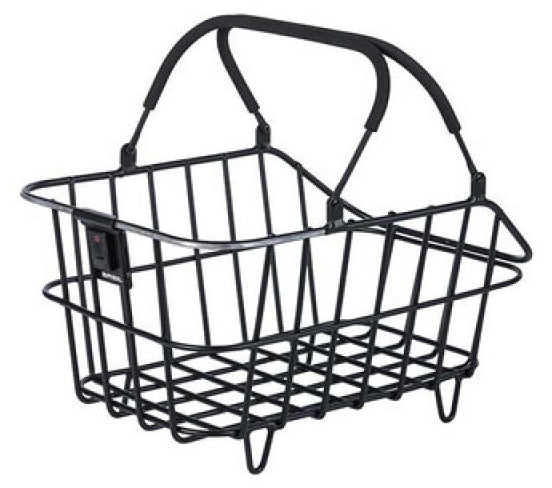 Basil Cento Alu Multi System Nordlicht - Bicycle basket - On the back - Black