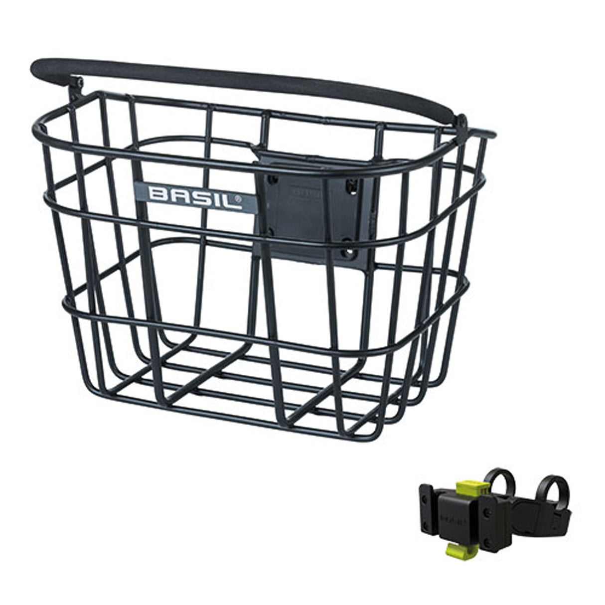 Basil Bremen Alu KF - Bicycle basket - First - Including Basil KF Sterbar Bield Holder - Black