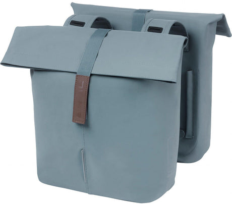 Basil Tas City Dubbel Vegan Leather | Graphite Blue