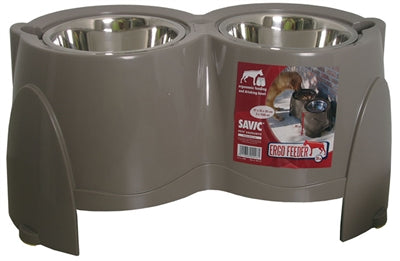 Savic Food Bowl Ergo Feeder Warm Grey