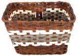 Volare Braided Wicker Bicycle Basket L 36 x 27 x 21 cm mørkebrun