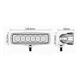 LADA LAMPAGGIO LED rettangolare 160 mm