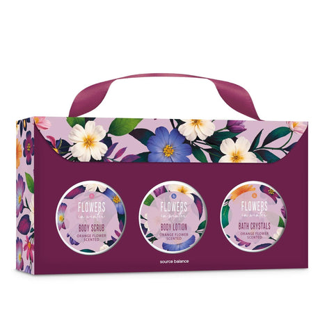 Source balance bath gift set flowers in bloom 3-piece