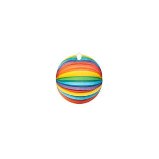 Lanterne en papier Globos ronde arc-en-ciel, 25 cm