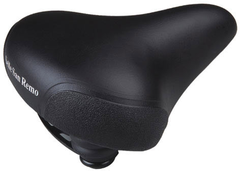 Selle San Remo Bicycle Saddle City Bike Unisexe avec protection d'angle noir