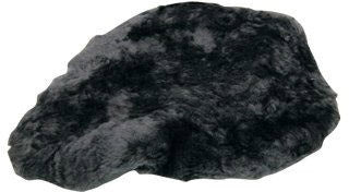 Couverture de selle 26 x 24 cm anthracite en peau de mouton