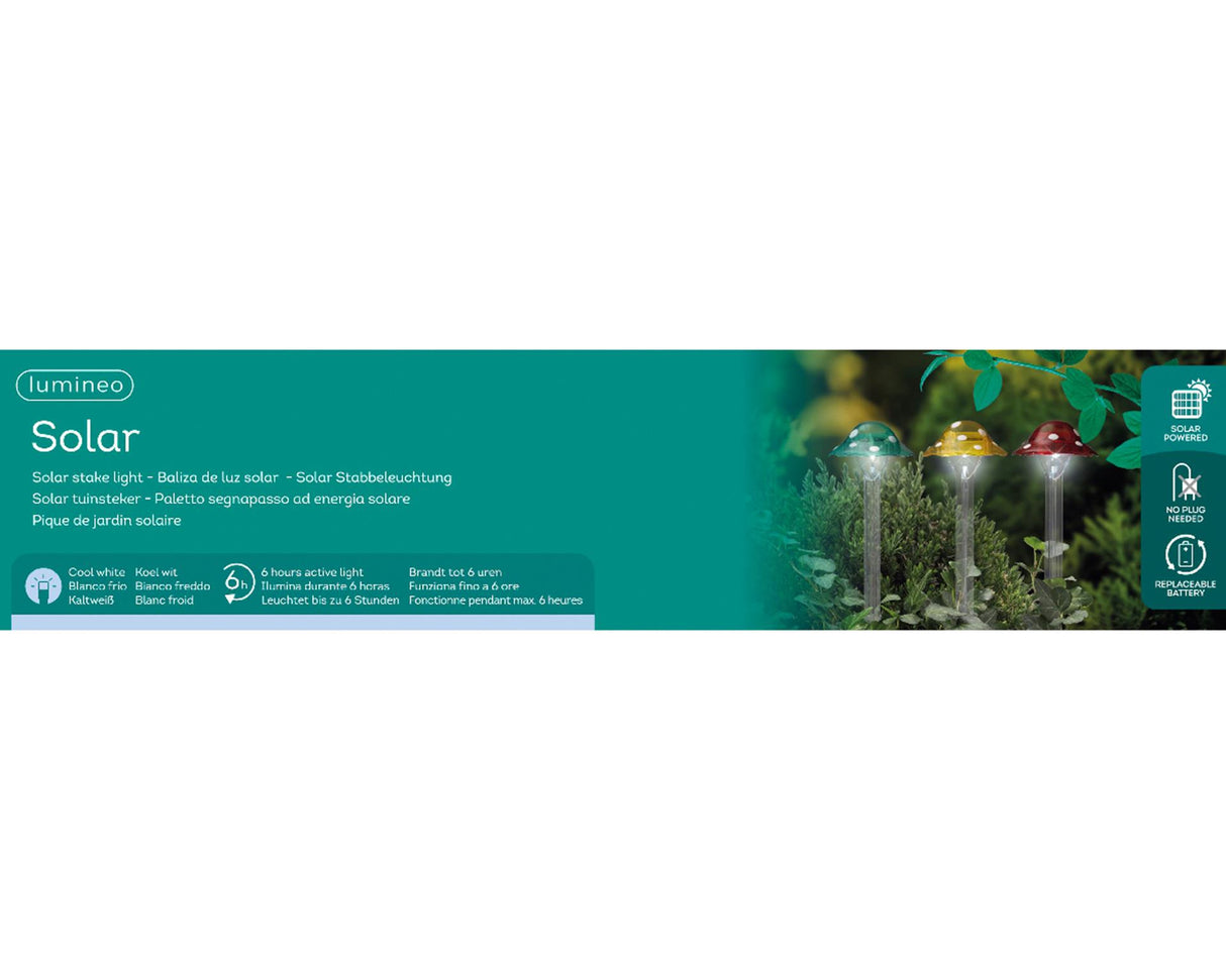 Lumineo solcellelampe sopp h33,5cm