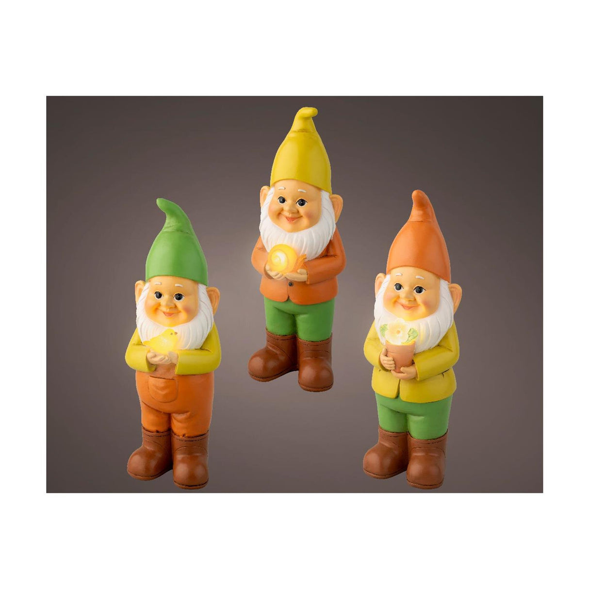 Lumineo solar gnome polyresin 9.5x10x28.5cm